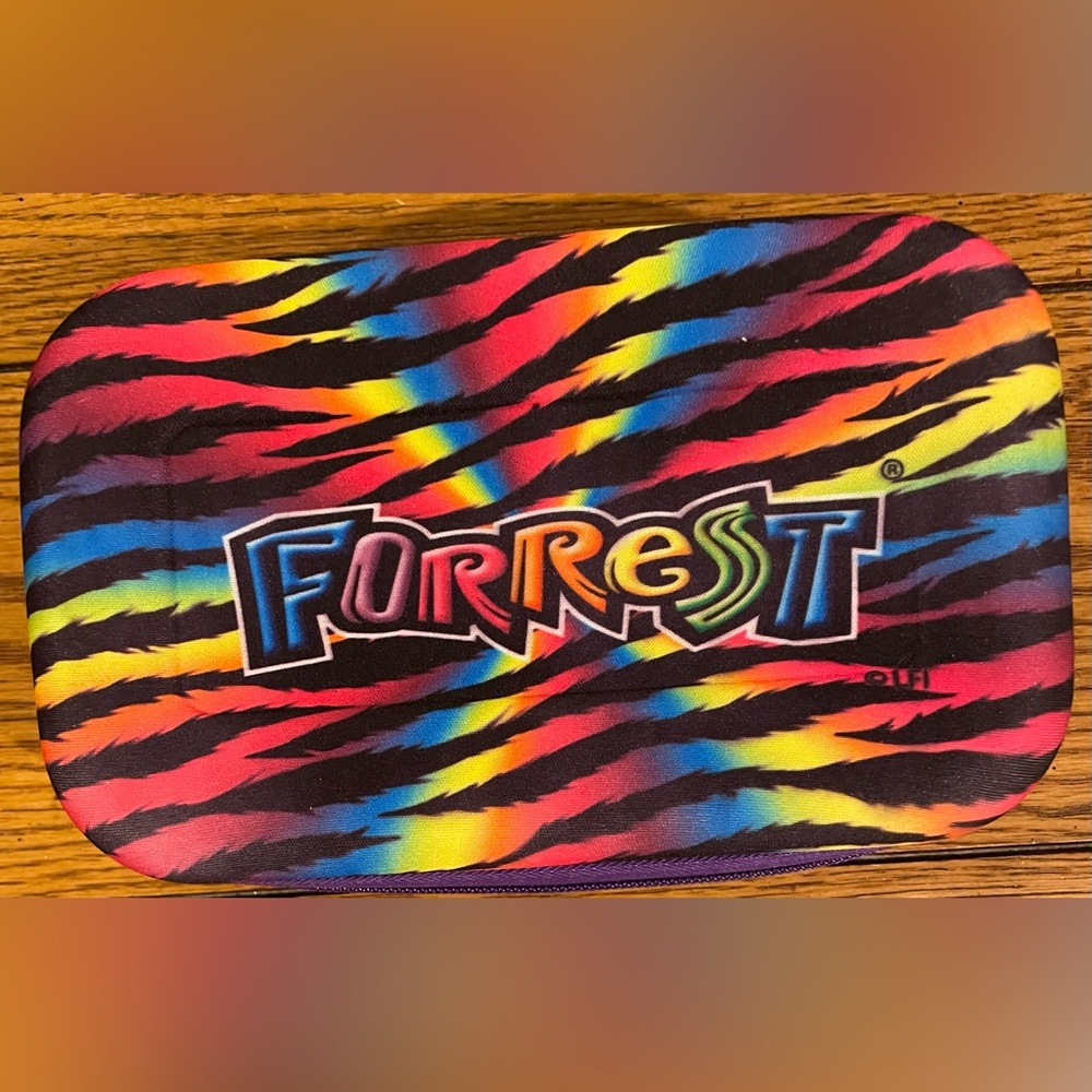Vintage Lisa Frank Forrest Tiger Cubs Zippered Hard Shell Pencil Case - Picture 2 of 5